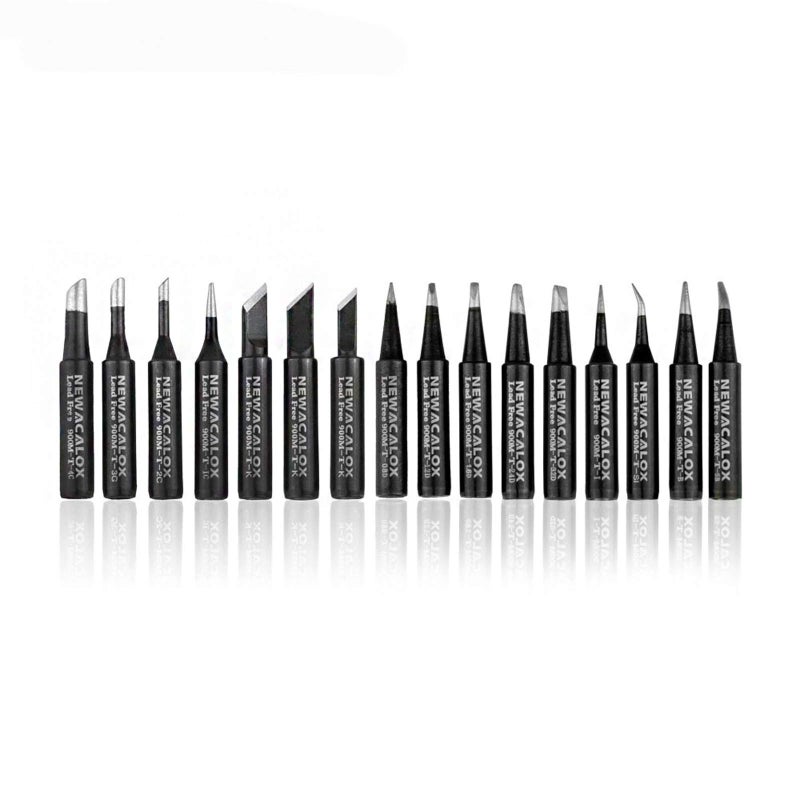 NEWACALOX رؤوس لحام 900M رؤوس لحام خالية من الرصاص 16 قطعة لـ HAKKO 936، 937، 907 Atten، Quick، Ryobi، Aoyue، Yihua، Vastar، Sywon، Tabiger، SOAIY و X-Tronic مسدس/محطة اللحام - Image 1